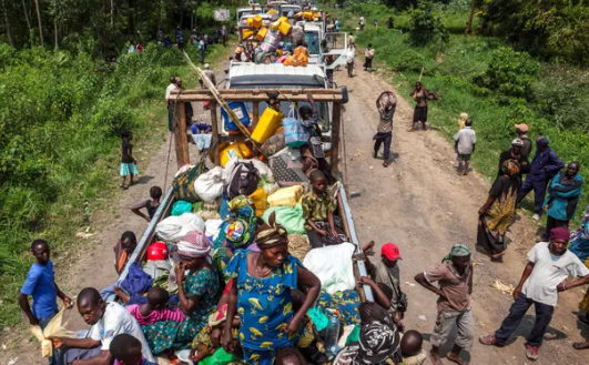 DRC residents fleeing